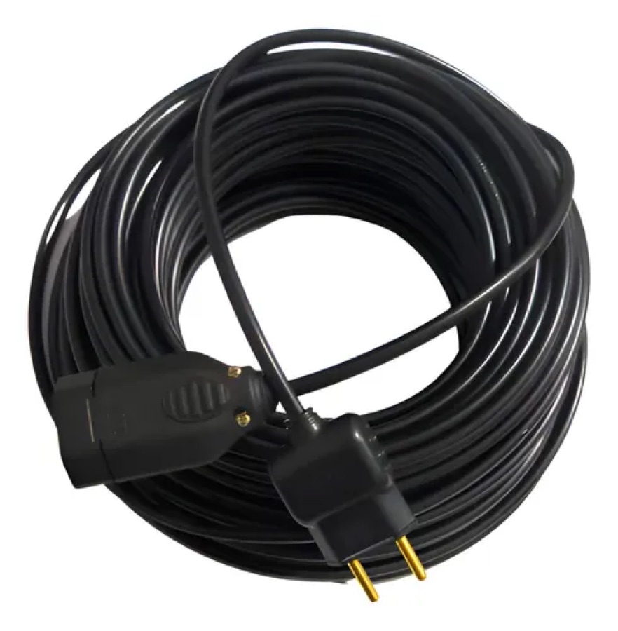 Extensão Eletrica 30 Metros Reforçada Profissional 10/20a Preto