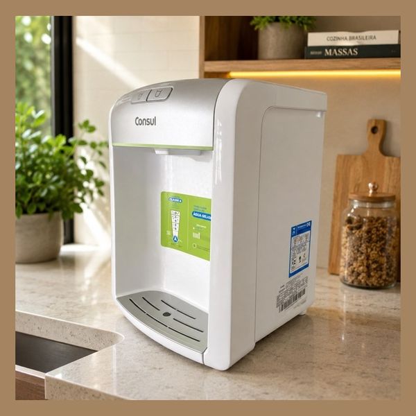 Purificador De Água Consul refrigerado Natural E Gelada com proteção antibactérias Bivolt Consul Branco - CPB34ASVNA