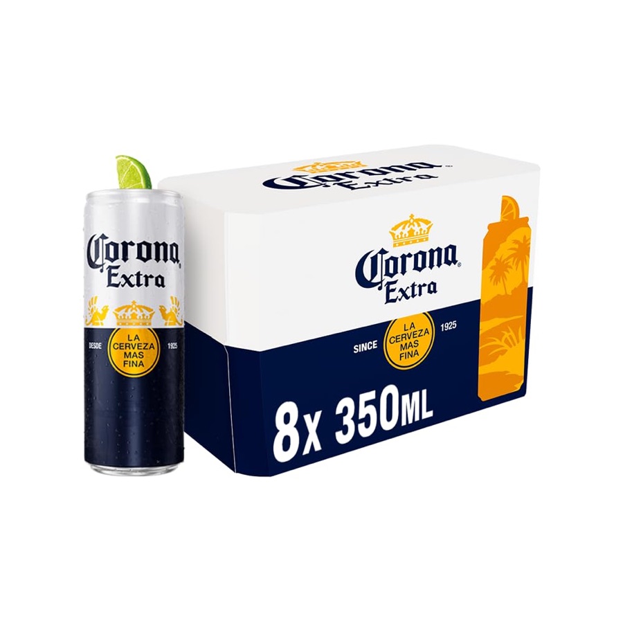Cerveja Corona, Lata 350ml, Pack com 8 unidades