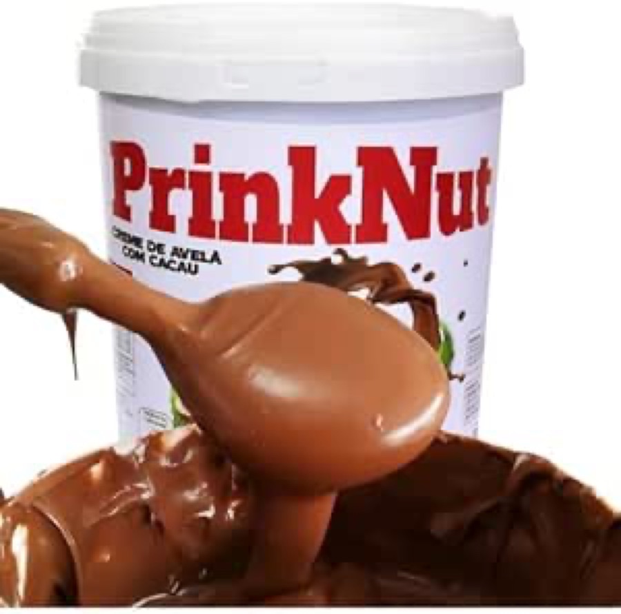Creme de Avelã com Cacau PrinkNut 1kg - Delicioso e Cremoso, Chocolate Perfeito para Pães, Bolos e Sobremesas