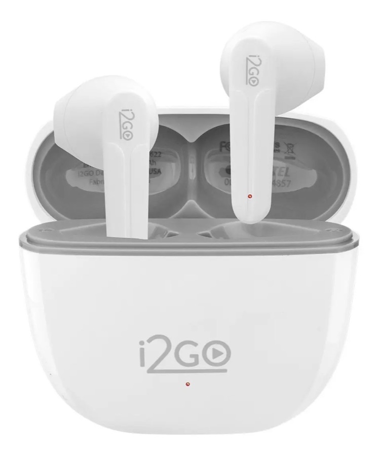 Fone De Ouvido Sem Fio Air Sound 400 i2GO até 20h Bateria Cor Branco