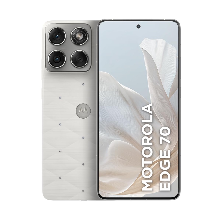 Smartphone Motorola Edge 70 5G Crystals by Swarovski - 512GB 12GB RAM + 12GB RAM Boost, Ultrafino, 3 cameras 50MP e tela extreme Amoled 120h