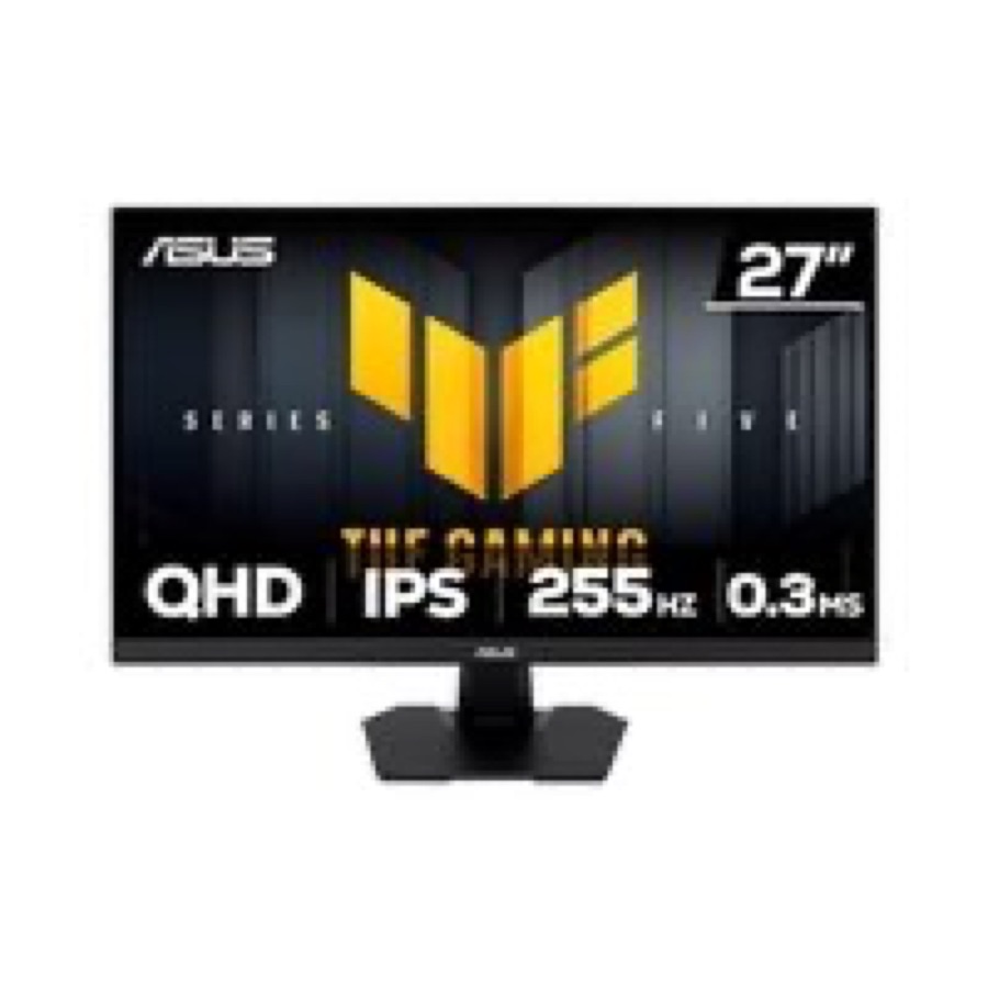 Monitor Gamer ASUS TUF 27", QHD, 255Hz, 0.3ms, Fast IPS, G-Sync Comp, FreeSync Premium, HDR10, Som Integrado - VG27AQME5F