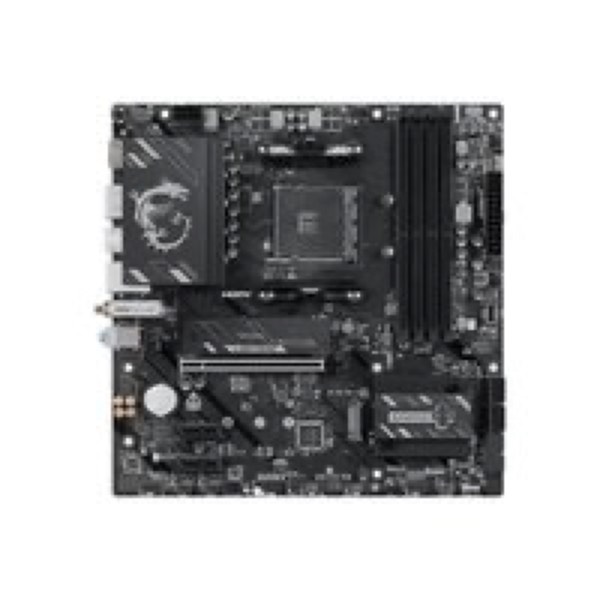 Placa-Mãe MSI B550M Gaming Plus WiFi6E, AMD AM4, Micro ATX, DDR4, Wi-Fi 6E, Bluetooth 5.2, Preto e Prata - B550M GAMING PLUS WIFI6E