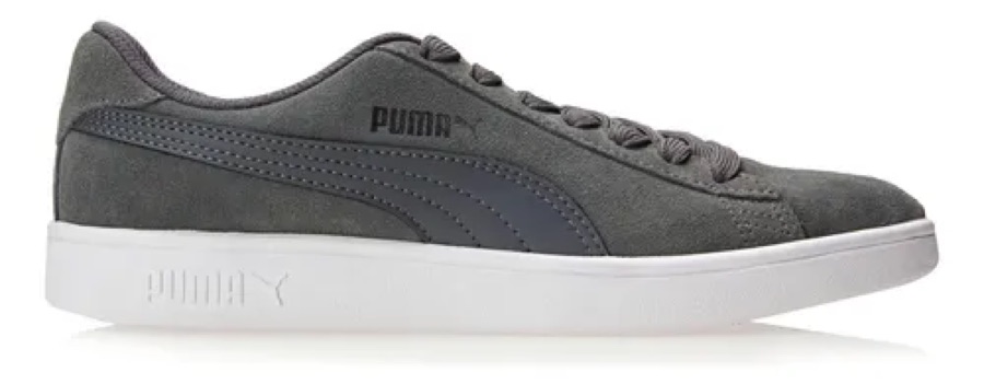 Tênis Masculino E Feminino Smash V2 Bdp Puma Grafite, Preto E Branco Liso 41
