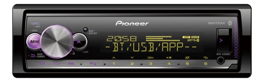 Som Automotivo Pioneer Mvh X3000BT Com USB e Bluetooth e Radio