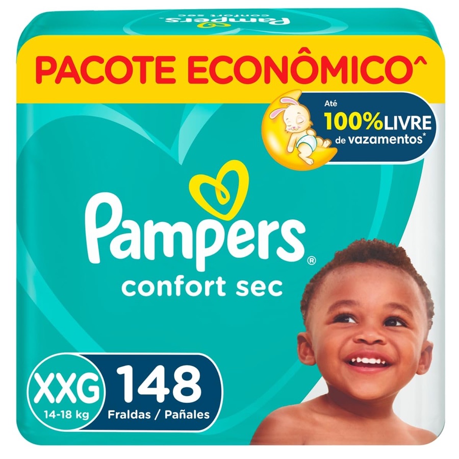 Fralda Pampers Confort Sec Tamanho XXG 148 Unidades