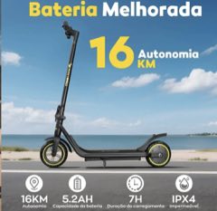 Patinete Elétrico HONEYWHALE M1 LITE Dobrável Com Bluetooth, Para Adultos