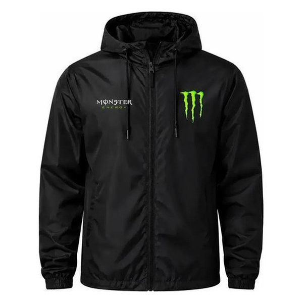 Jaqueta Corta Vento Impermeável Monster Unissex Sportivo Top Preto Gg