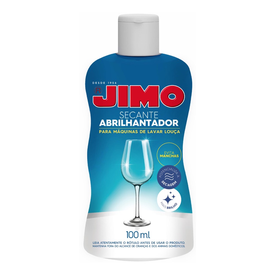JIMO Secante Abrilhantador para Lava Lou�a Brilho Mais Intenso Sem Res�duos 100ml