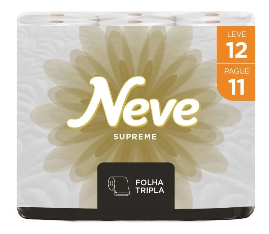 Papel Higiênico Supreme Triplo Neve 12 Rolos
