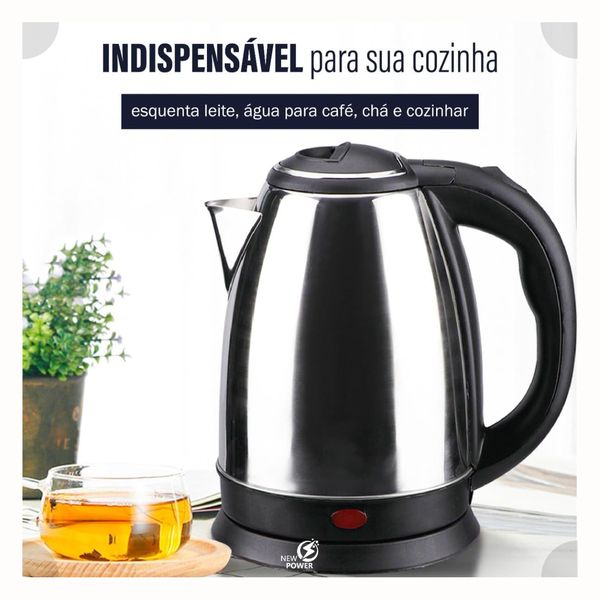 Chaleira Elétrica 1,8l Inox Desligamento Automatico Cor Aço
