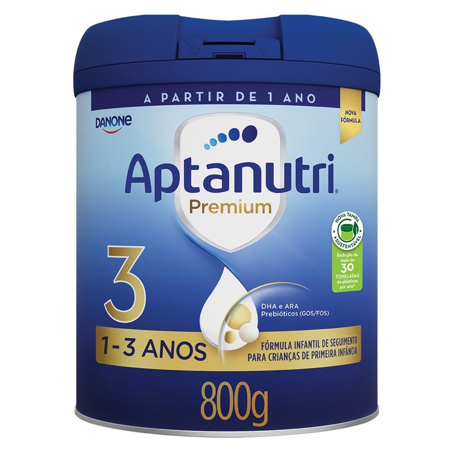 Danone Nutricia - Aptanutri Premium 3, 1-3 anos, Fórmula de Seguimento, 800g