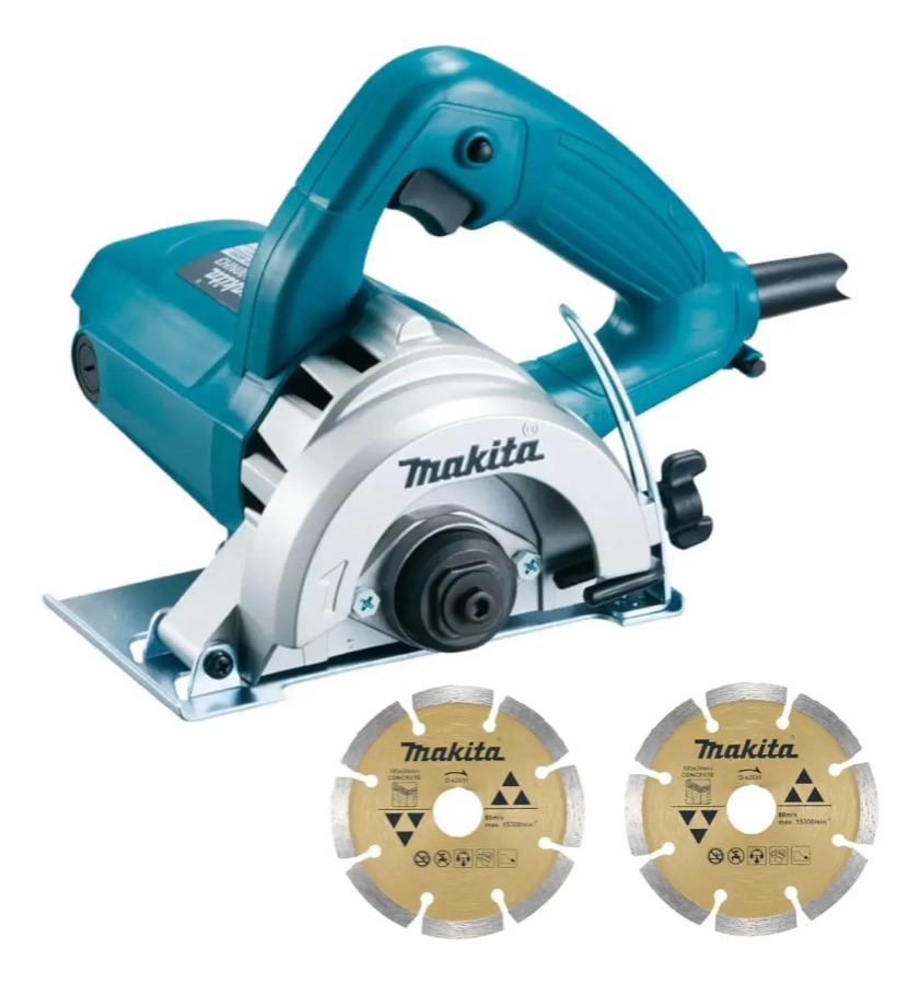 2Serra Mármore 110mm 1300W Com 2 Discos 4100NH3ZX2 Makita Profissional