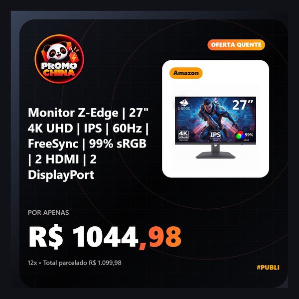 polegadas Z Edge 3840x2160 FreeSync Inclinação
