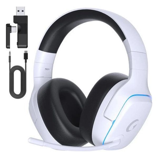 Fone De Ouvido Bluetooth Sem Fio Headset Gamer Olafvi Captain 780 Com Fio USB 5.3 PS5 PC 7.1 LED RGB