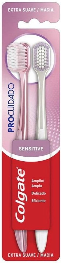 Colgate Escova de Dentes Pro Care Sensitive com Cerdas Extra Macias 2 unidades