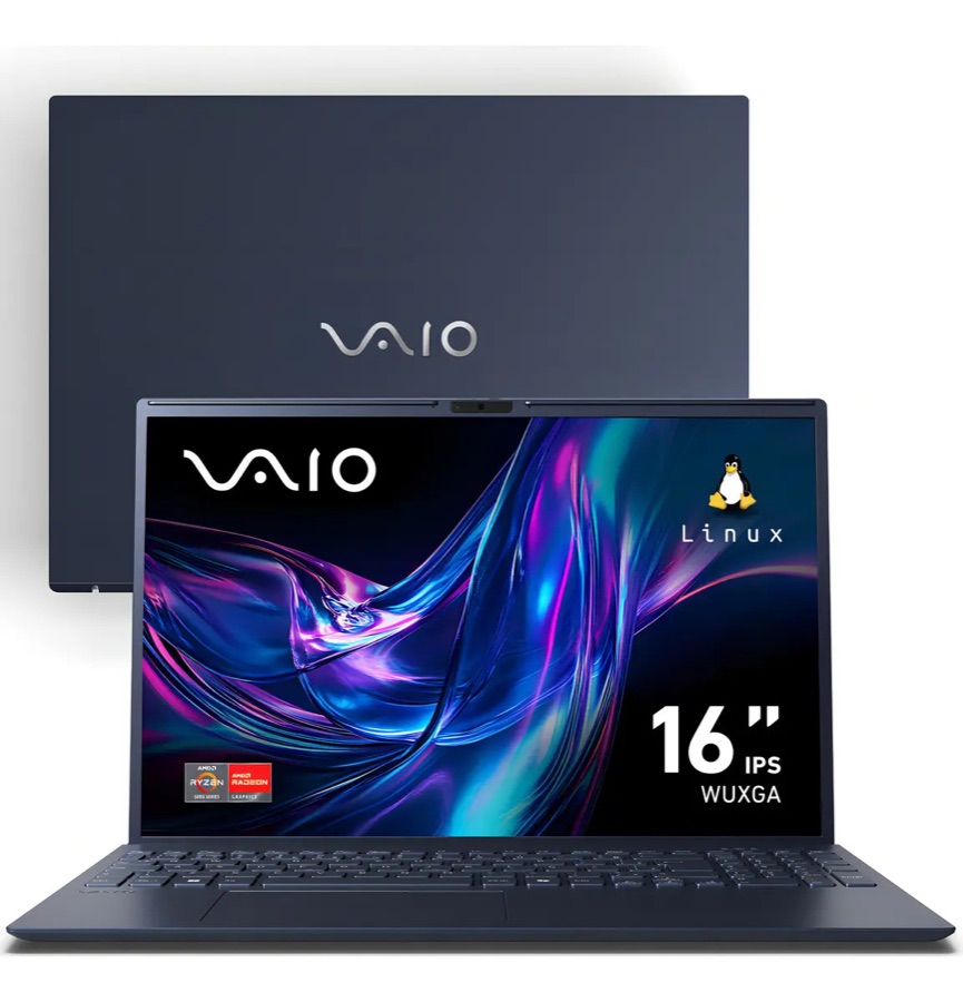 Notebook Vaio Fe16 Amd Ryzen 7-5825u Linux 16gb RAM 512gb Ssd Wi-Fi 6 Tela 16" Ips Wuxga Antirreflexo Cinza Grafite Vjfe69f11xb0121h - Permi