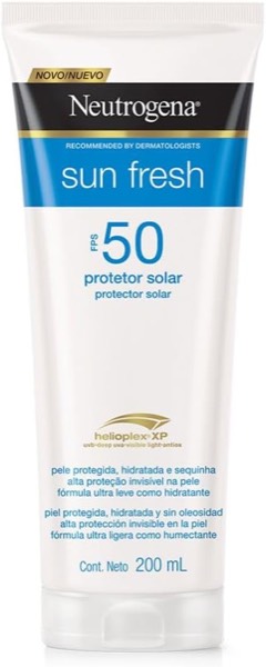 RECORRÊNCIA Neutrogena Sun Fresh Protetor Solar Corporal FPS 50 200ml