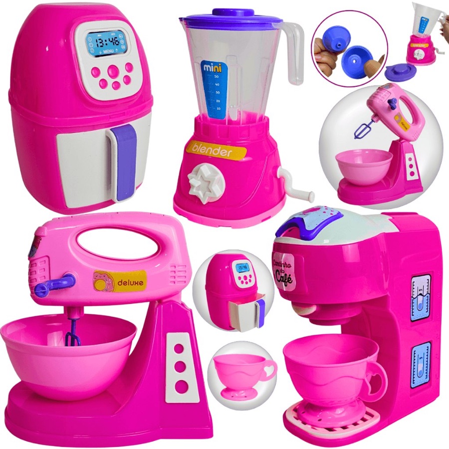 Kit Cozinha Infantil de Brinquedo com 6 Peças