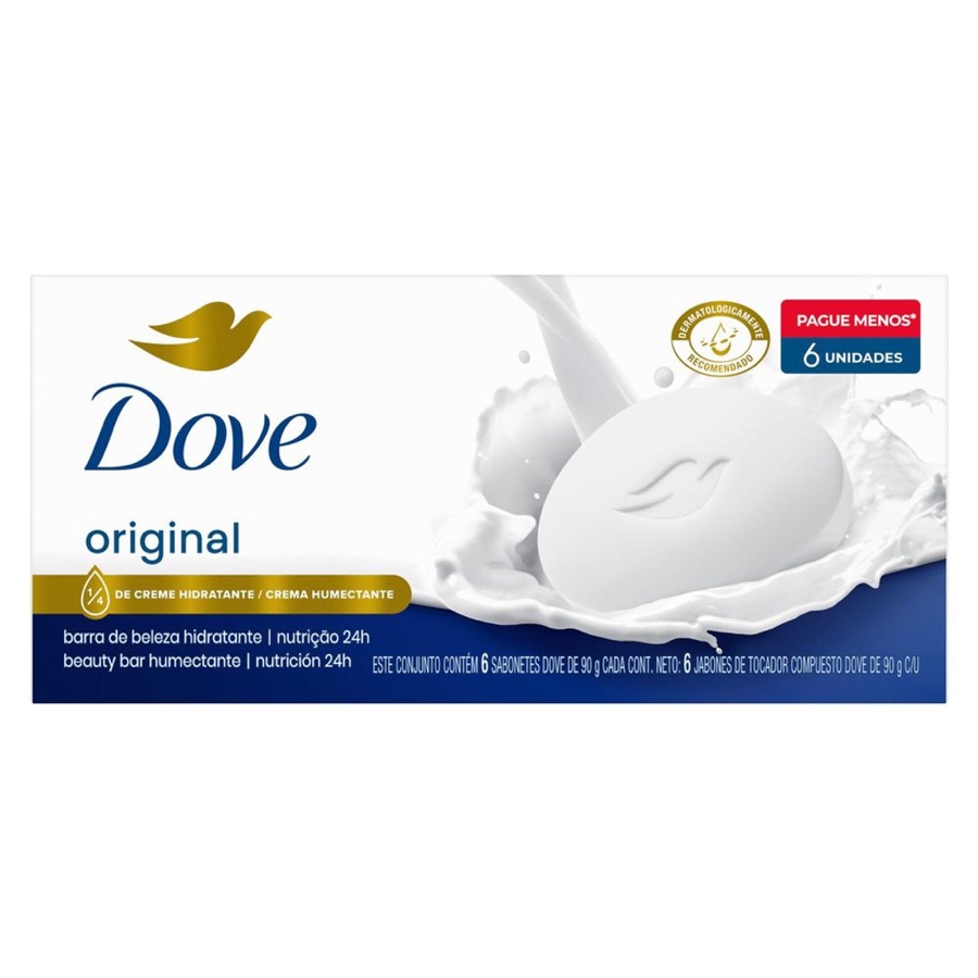 Dove Sabonete em Barra Original 90g 6 Unidades