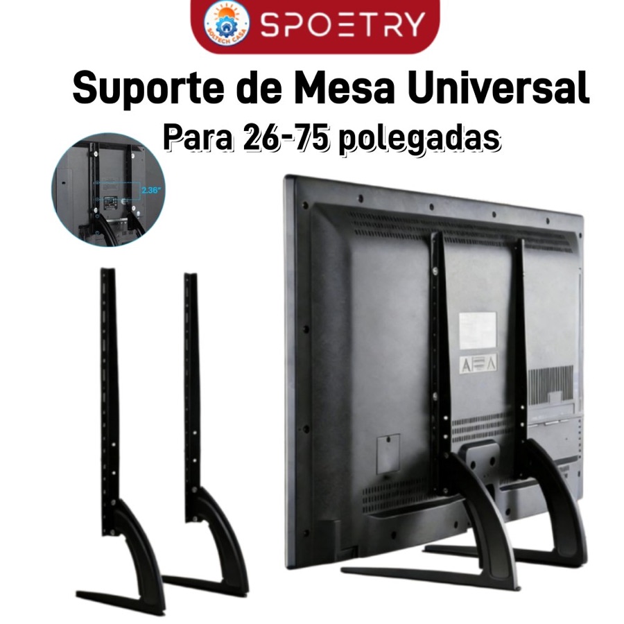 Suporte de Mesa Universal para TV de 26 a 75 Polegadas