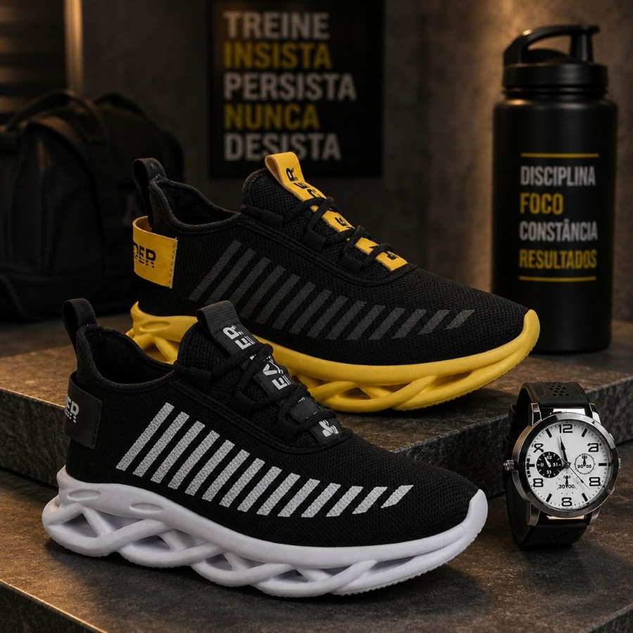 Kit 2 Tênis Masculino Header Infinite Várias Cores Promoção + Relógio