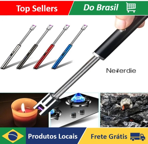 Acendedor Fogão Churrasqueira Isqueiro Eletrônico Recarregável USB - Neverdie Store - AliExpress 15
