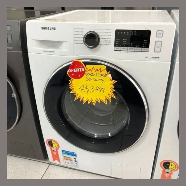 Lava E Seca Samsung Wd11m Com Digital Inverter Branca 11kg Cor Branco