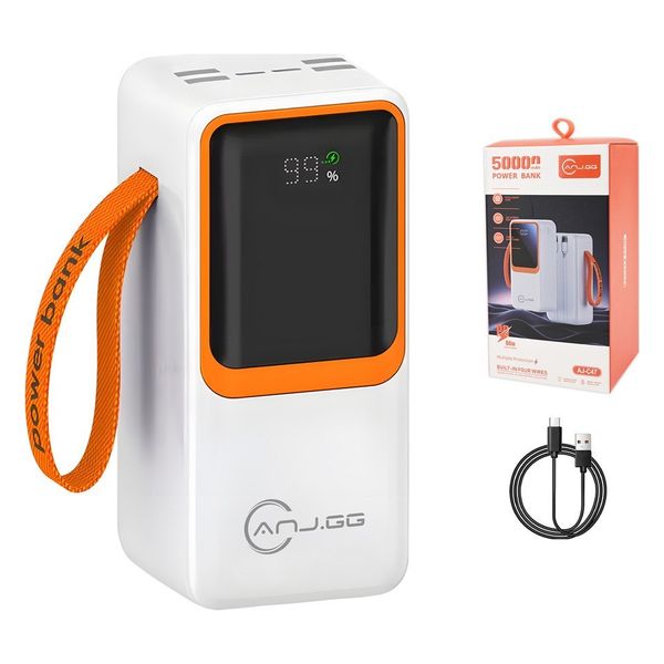 Power Bank 20000/30000/50000mAh com Carga Rápida e Display Digital 33W 66W USB Type-C