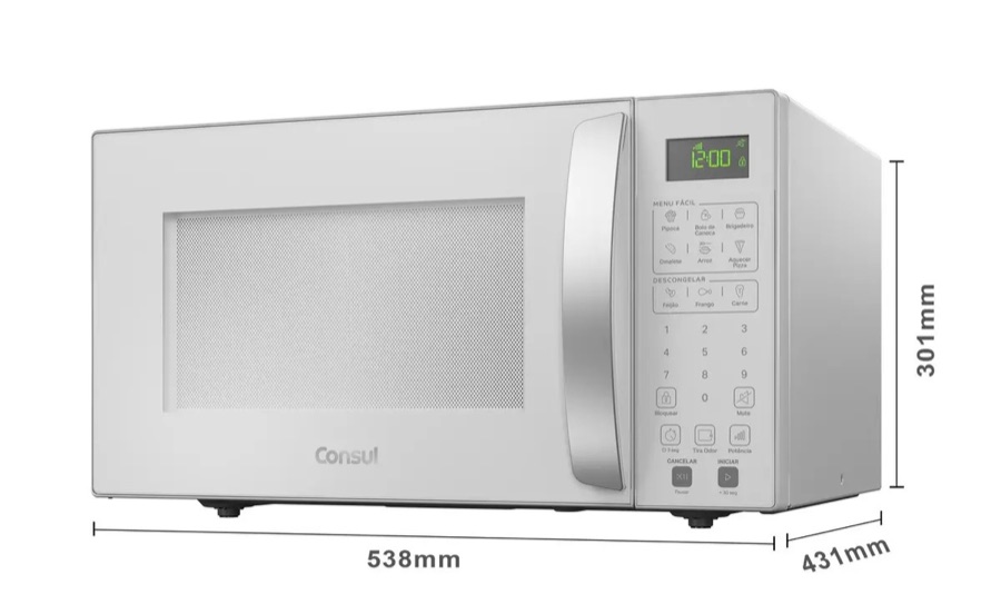 Micro-ondas Consul 32L Branco com Menu Fácil - CMS46AB