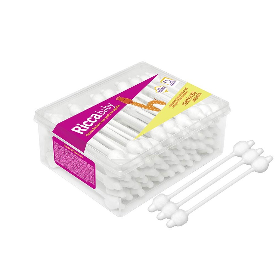 Ricca Hastes Flexíveis Baby Ricca 60un