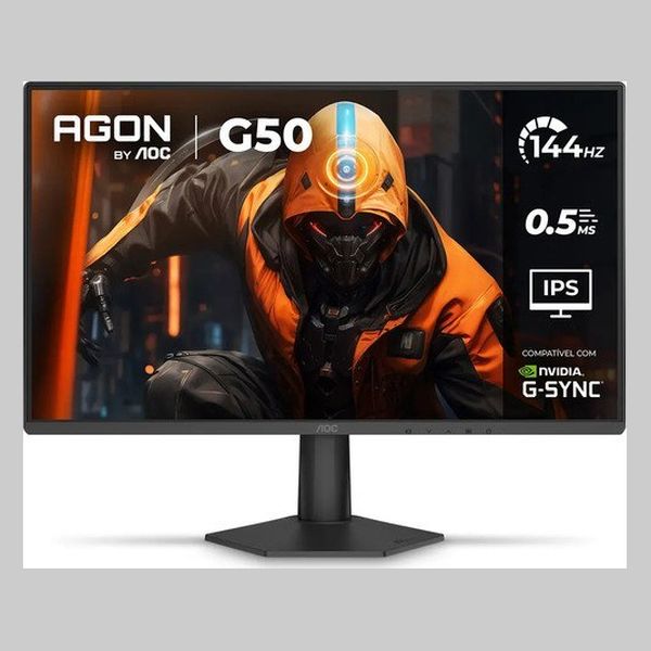 Monitor Gamer AOC AGON G50 24" 144Hz 0,5ms IPS HDR10 G-SYNC 24G50F Preto