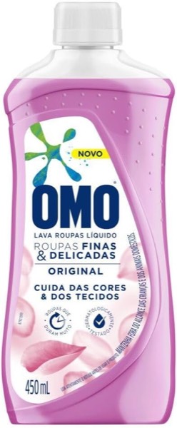 OMO Lava-Roupas Líquido Roupas Finas E Delicadas Original Frasco 450Ml Omo 450 Ml