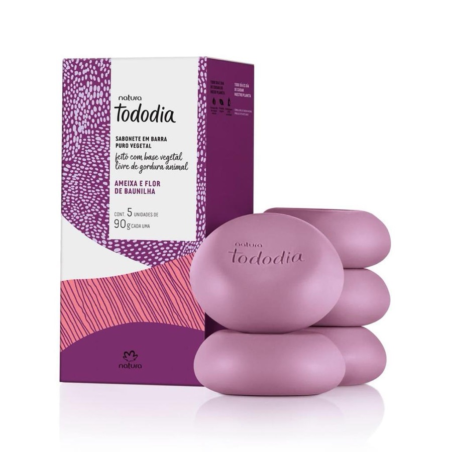 Kit 5 Sabonetes Tododia Ameixa e Baunilha