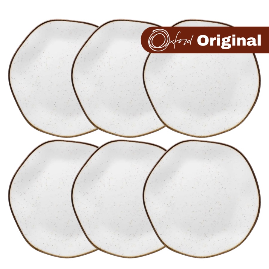 Conjunto 6 Pratos Rasos Porcelana 27,5Cm Ryo Maresia - Oxford Original