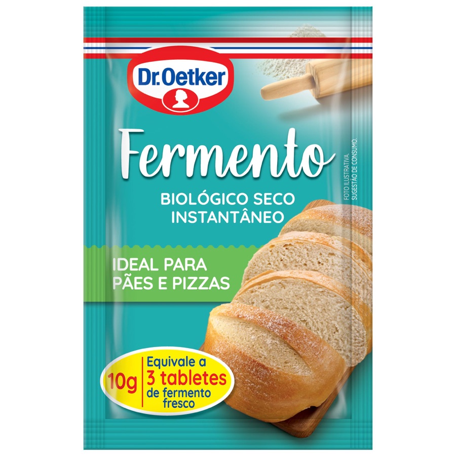 Dr. Oetker fermento biológico seco instantâneo em pó, Sachê 125g