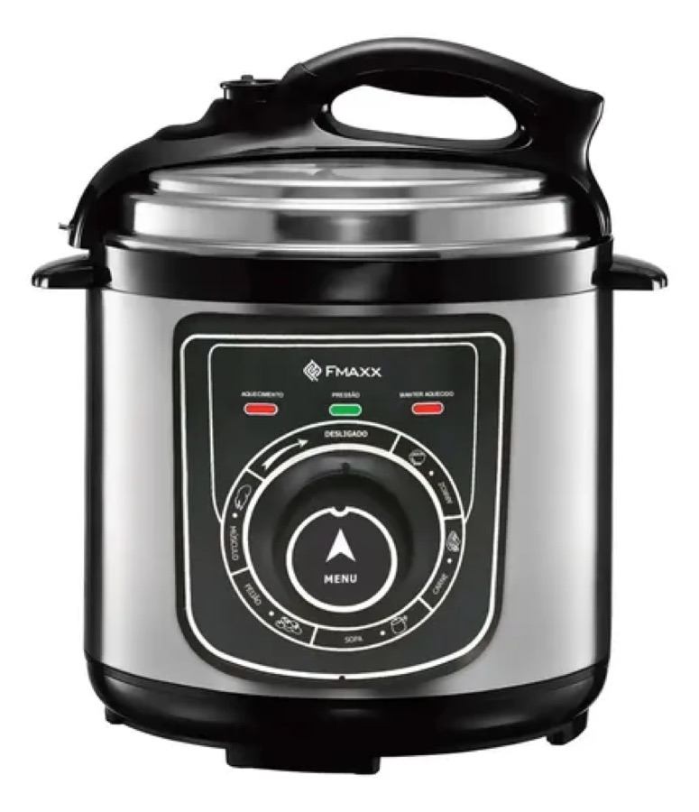 Panela De Pressão Elétrica Fmaxx Chef 4 Litros 800w Prateado 60hz