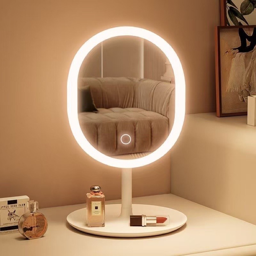Espelho de Mesa com Luz LED Touch USB