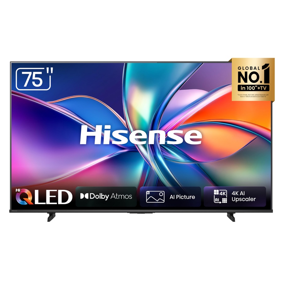 Hisense Smart TV UHD 4K Hi-QLED 75" Polegadas 75Q6QV com HDR10+, Dolby Atmos, Sports Mode, Game Mode Plus e Compatível com Alexa
