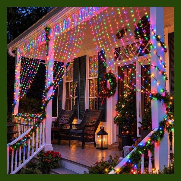 Pisca Cortina 300 Leds 3x3m Usb Ip44 8 Modos Iluminação Luzes Fada Decoração De Natal Festa Colorido Luvinco