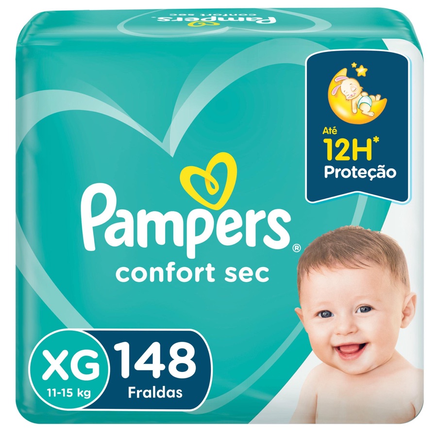Fralda Pampers Confort Sec Tamanho XG 148 Unidades