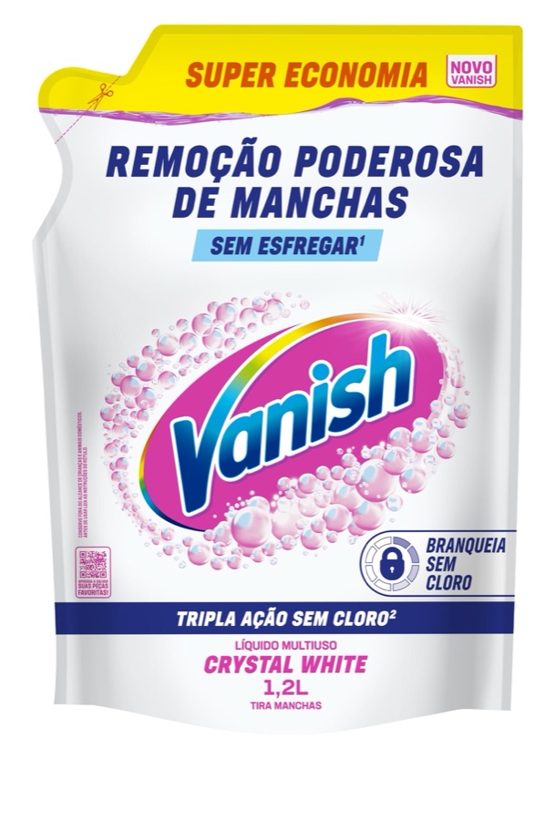 Vanish Tira Manchas Líquido Crystal White para Roupas Brancas 1,2L
