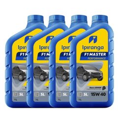 Kit 4 Óleos de Motor 15W40 Semissintético F1 Master SL Ipiranga