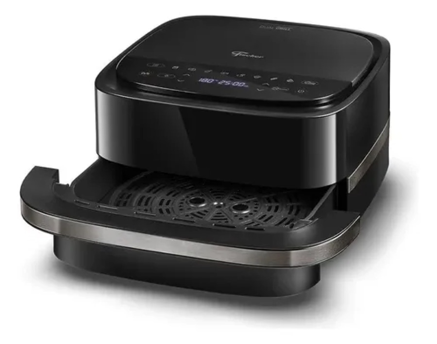 Fritadeira Elétrica Fischer Air Fryer Dual Grill 220v 4l Preto