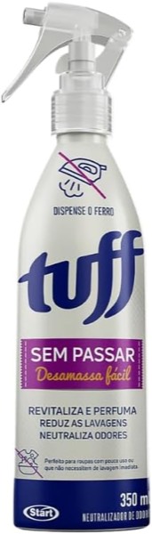 Desamassador de Roupas Tuff Sem Passar Spray, 350ml | Desamassa Instantaneamente, Proteção Contra Maus Odores, Revitaliza e Perfuma os Tecid