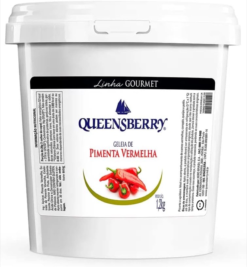 Geleia de Pimenta Vermelha Queensberry 1,2kg Agridoce Gourmet Food Service