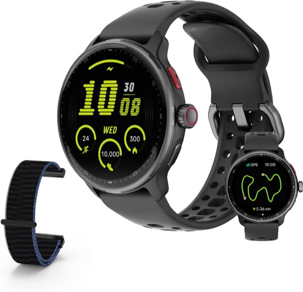 Bettdow SmartWatch GPS, Relogio Smartwatch Masculino e Feminino, 1,43 polegadas HD AMOLED, chamada Bluetooth, Esportivos relógio com voz por