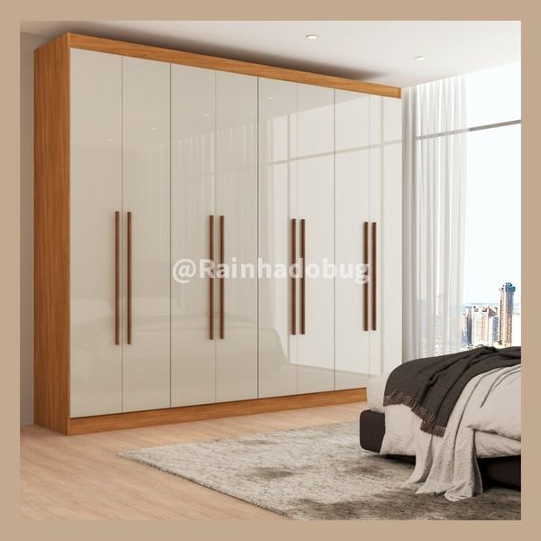 Guarda-Roupa Casal Ele e Ela 8 Portas 8 Prateleiras
