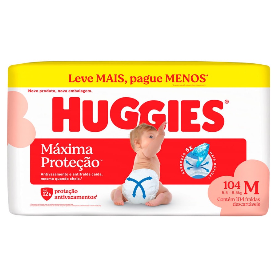 Fralda Huggies Supreme Care M e G (pacote grande )